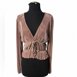 ZARA Pleated Blouse Size M